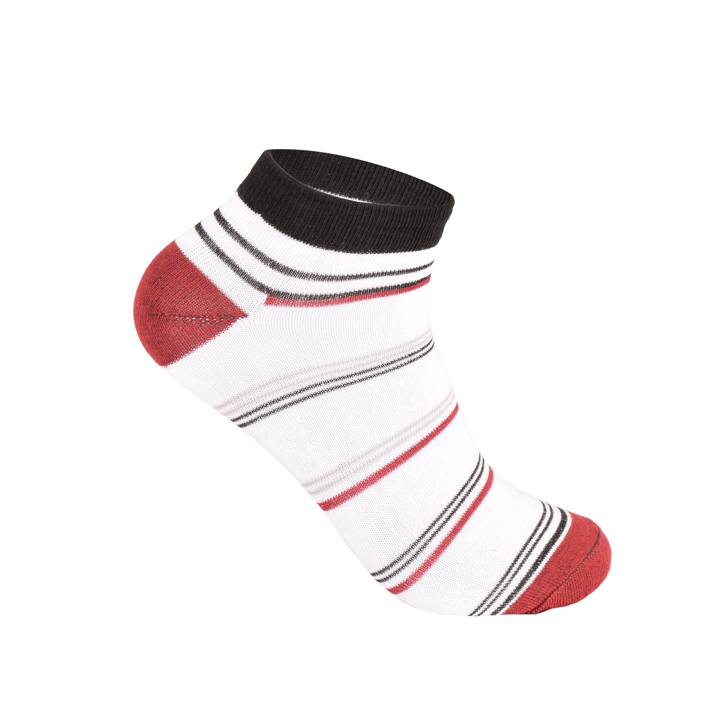 Mens Trainer Socks - Striped Pattern Assorted (12 Pairs)