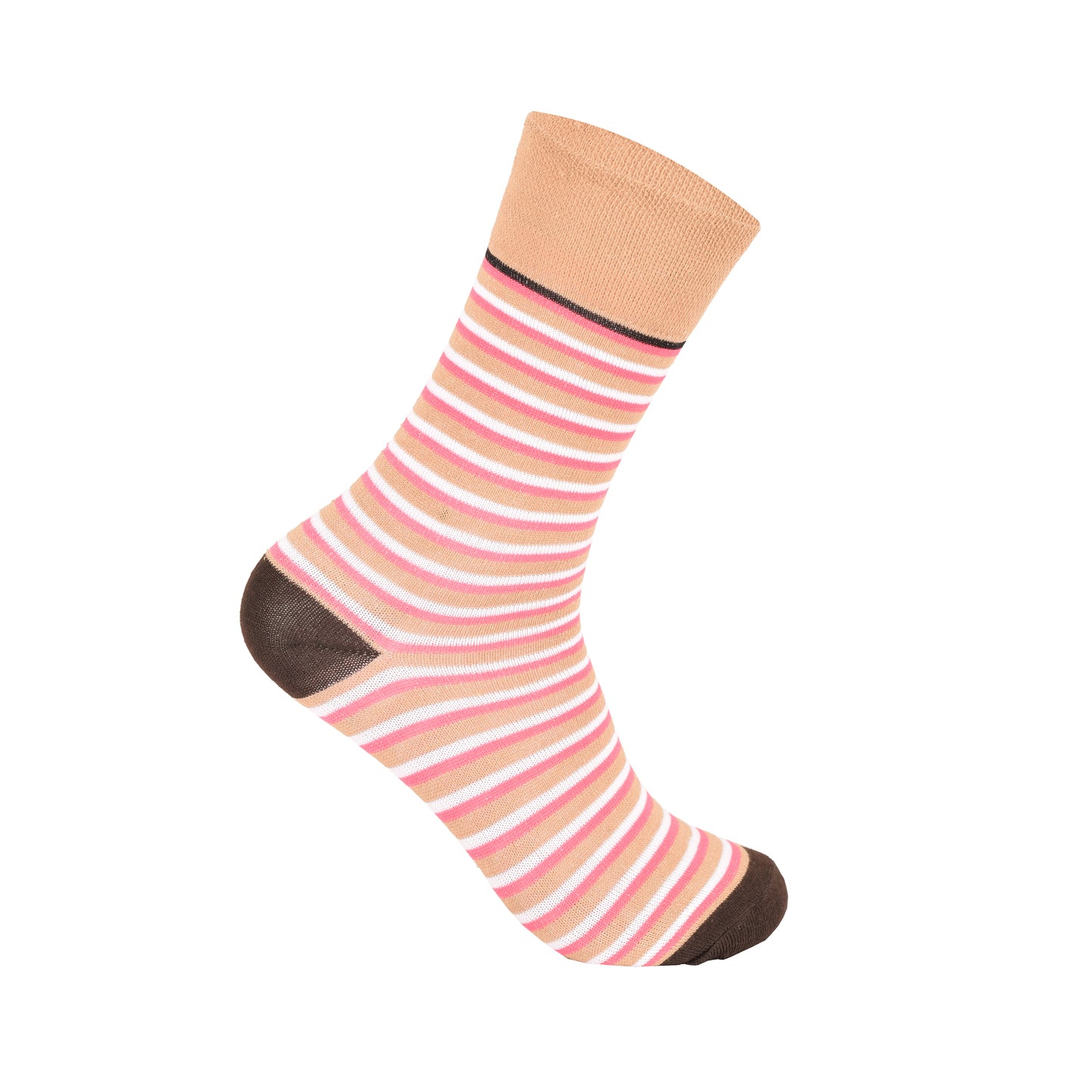 Ladies Non Elastic Diabetic Socks - Stripes/Diamond (12 Pairs)