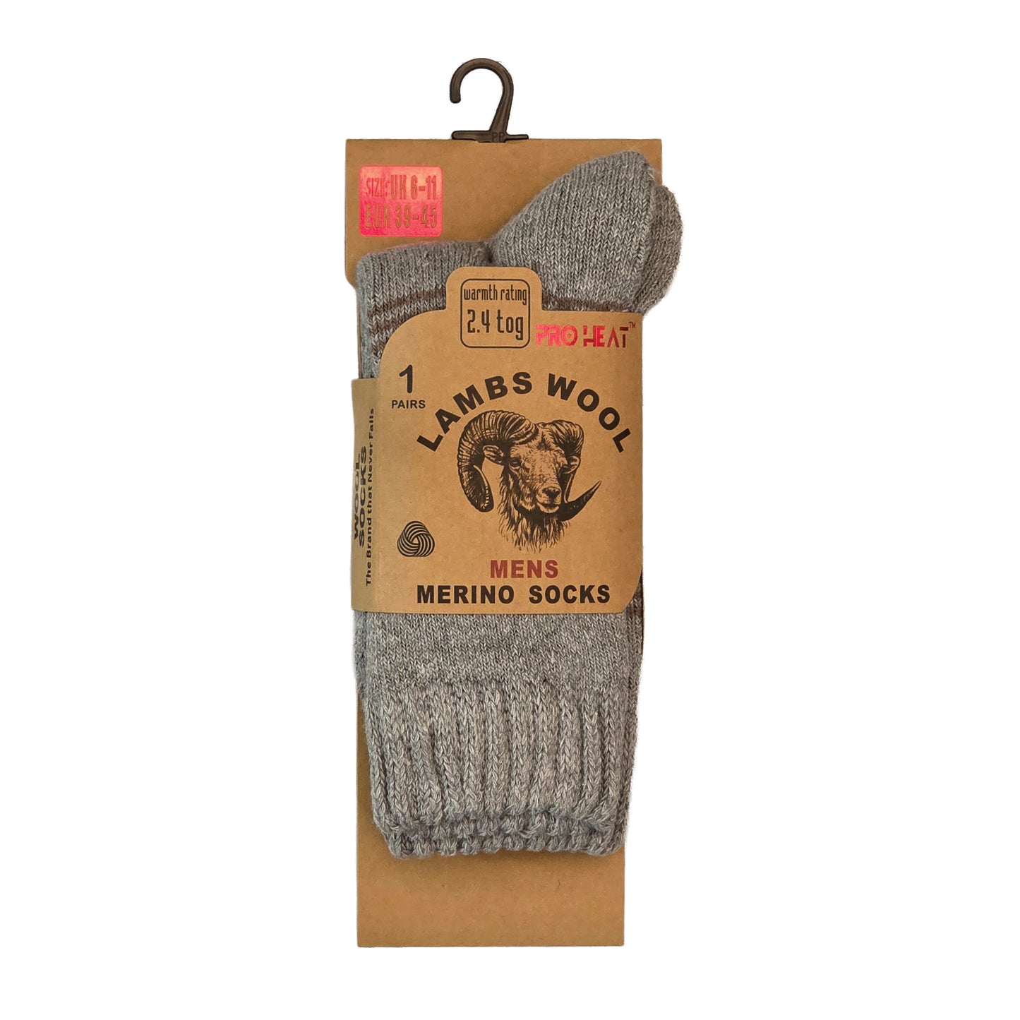 Mens Merino Lambs Wool Socks - Argyle (12 Pairs)