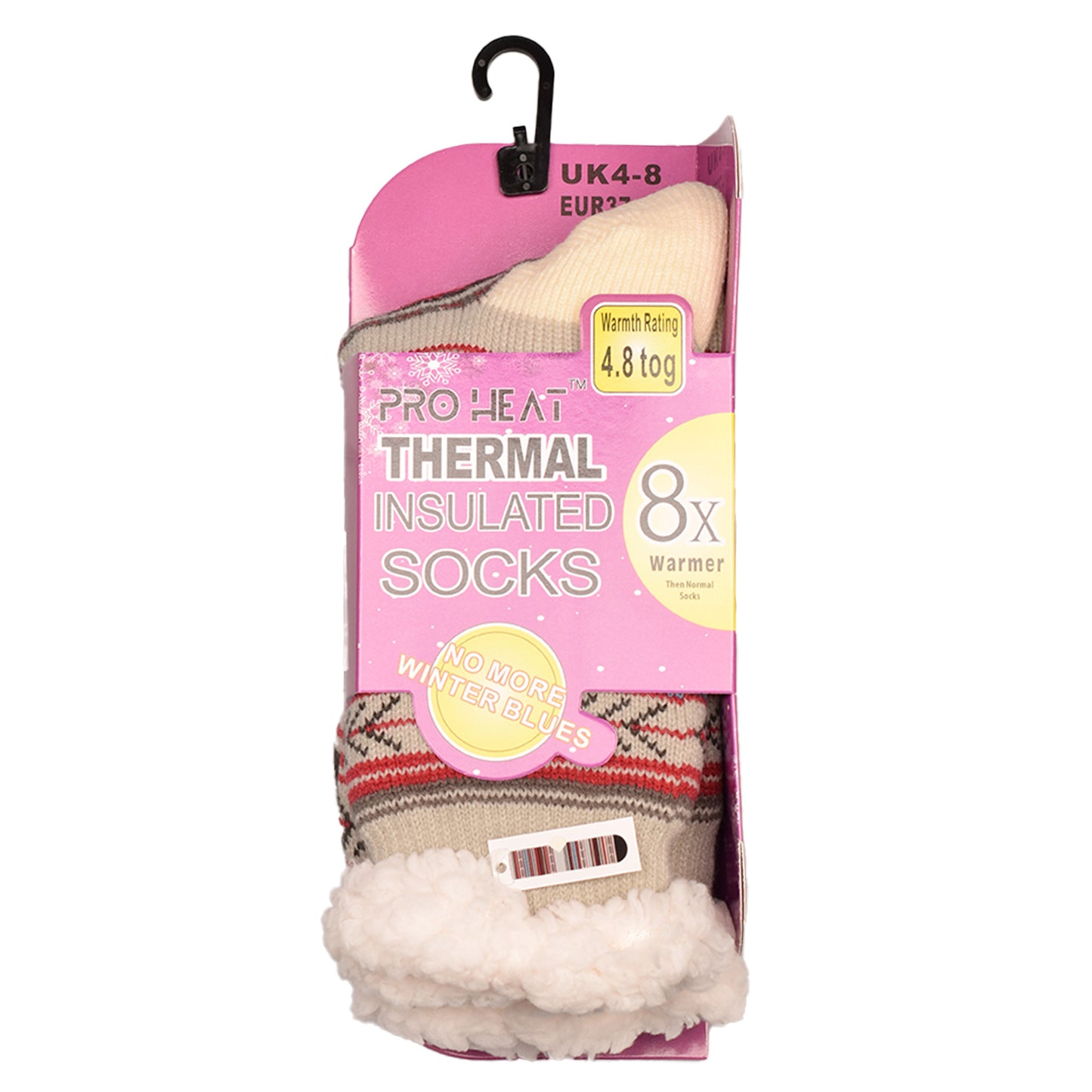 Ladies 4.8 TOG Cosy Slipper Socks - Tribal Knit