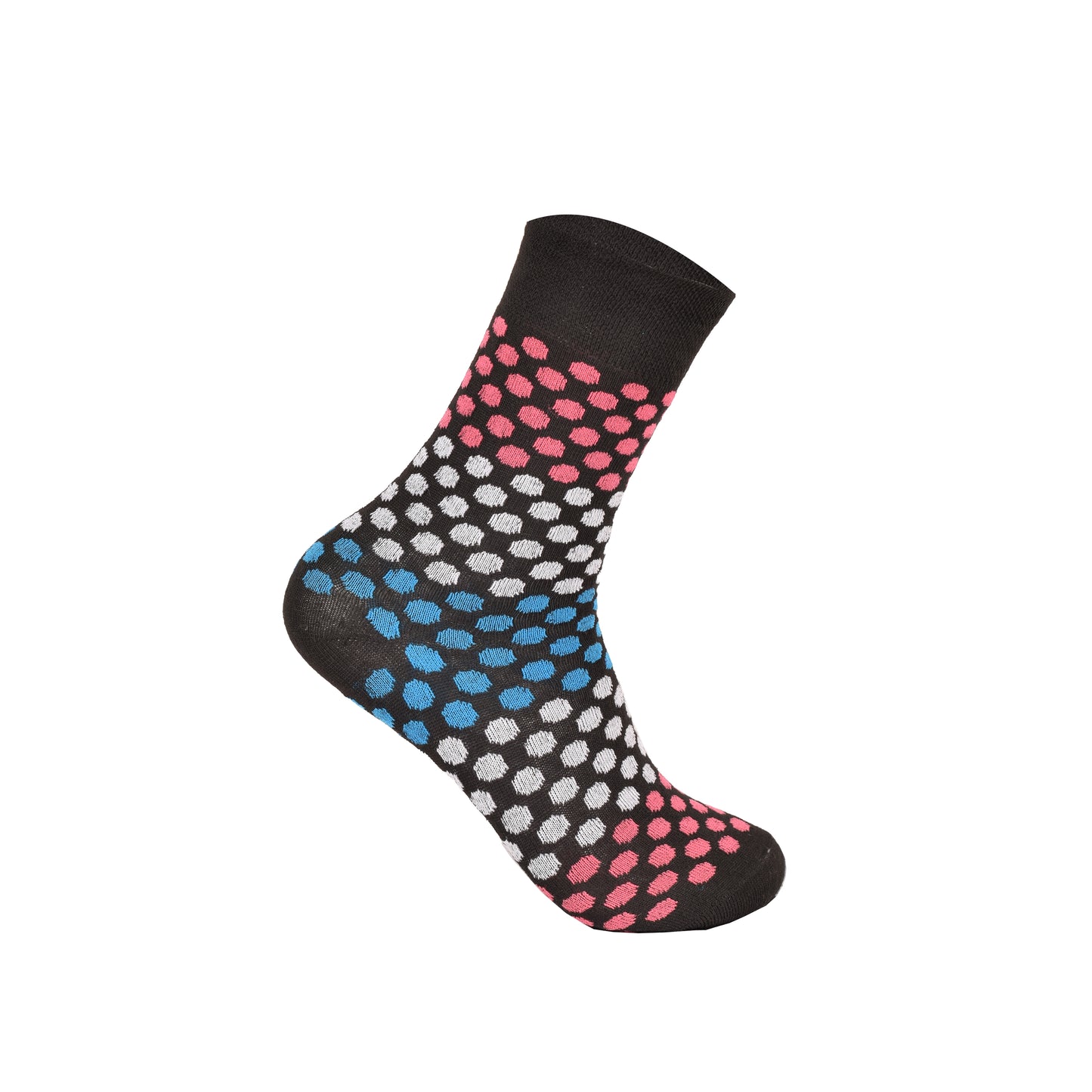 Ladies Non Elastic Diabetic Socks - Polka Dot Pattern (12 Pairs)