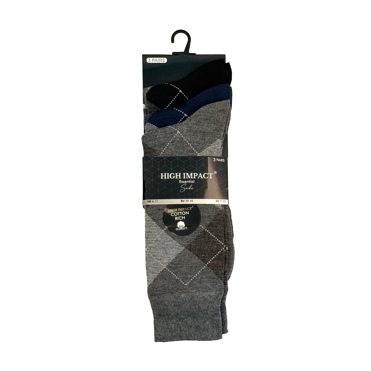 Mens Dress Socks - Diamond Pattern (12 Pairs)