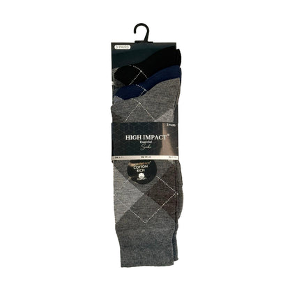 Mens Dress Socks - Diamond Pattern (12 Pairs)