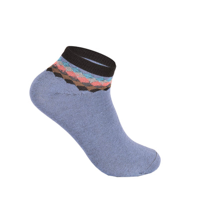 Mens Trainer Socks - Assorted Diamond Pattern (12 Pairs)