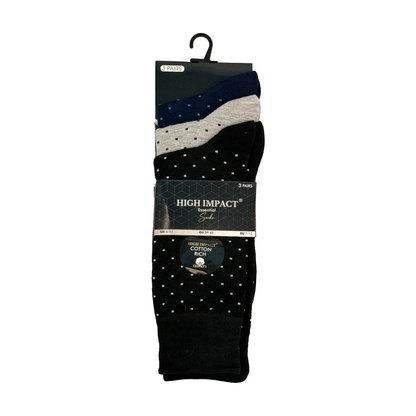 Mens Dress Socks - Pin Dot Pattern (12 Pairs)