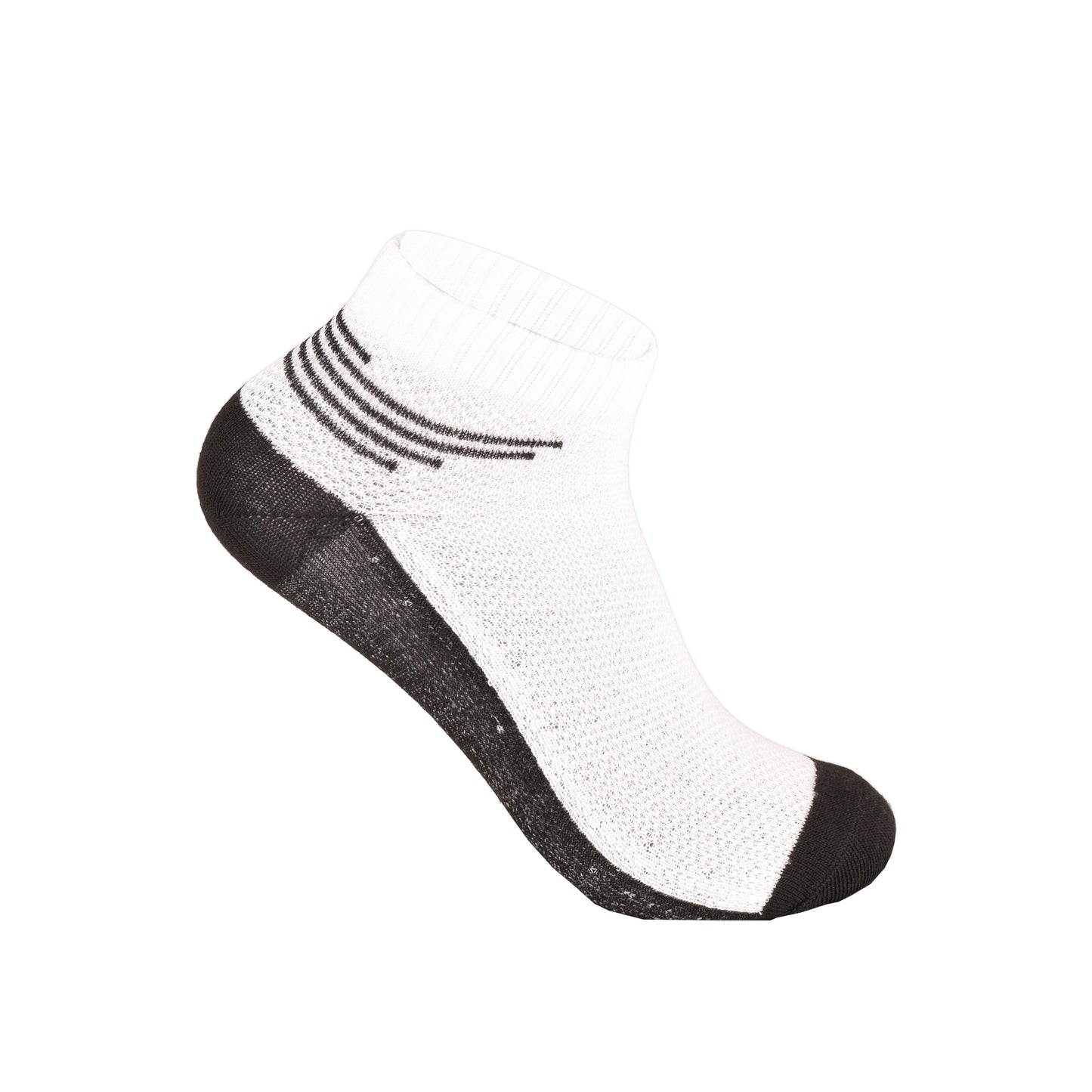 Mens Trainer Socks - Side Panel Stripe Pattern (12 Pairs)