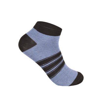 Mens Trainer Socks - Horizontal Stripe (12 Pairs)