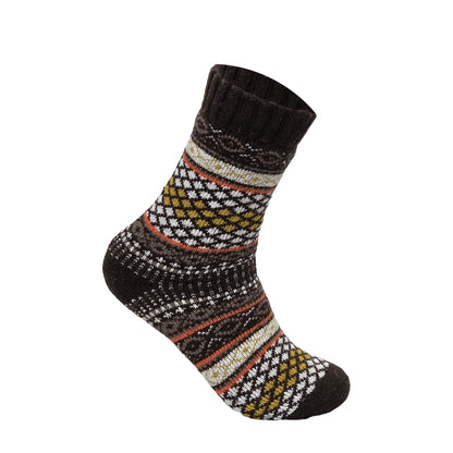 Mens Merino Lambs Wool Socks - Nordic Knit (12 Pairs)