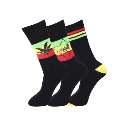 Mens Dress Socks - Rasta (12 Pairs)