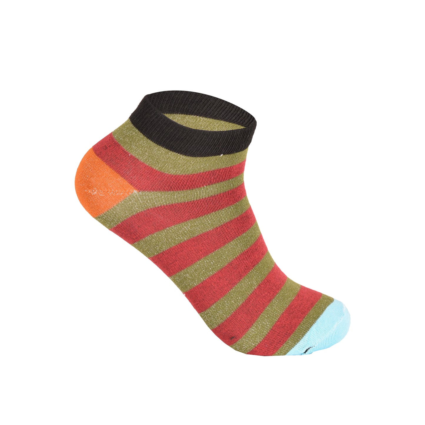 Mens Trainer Socks - Mixed Stripes Pattern (12 Pairs)