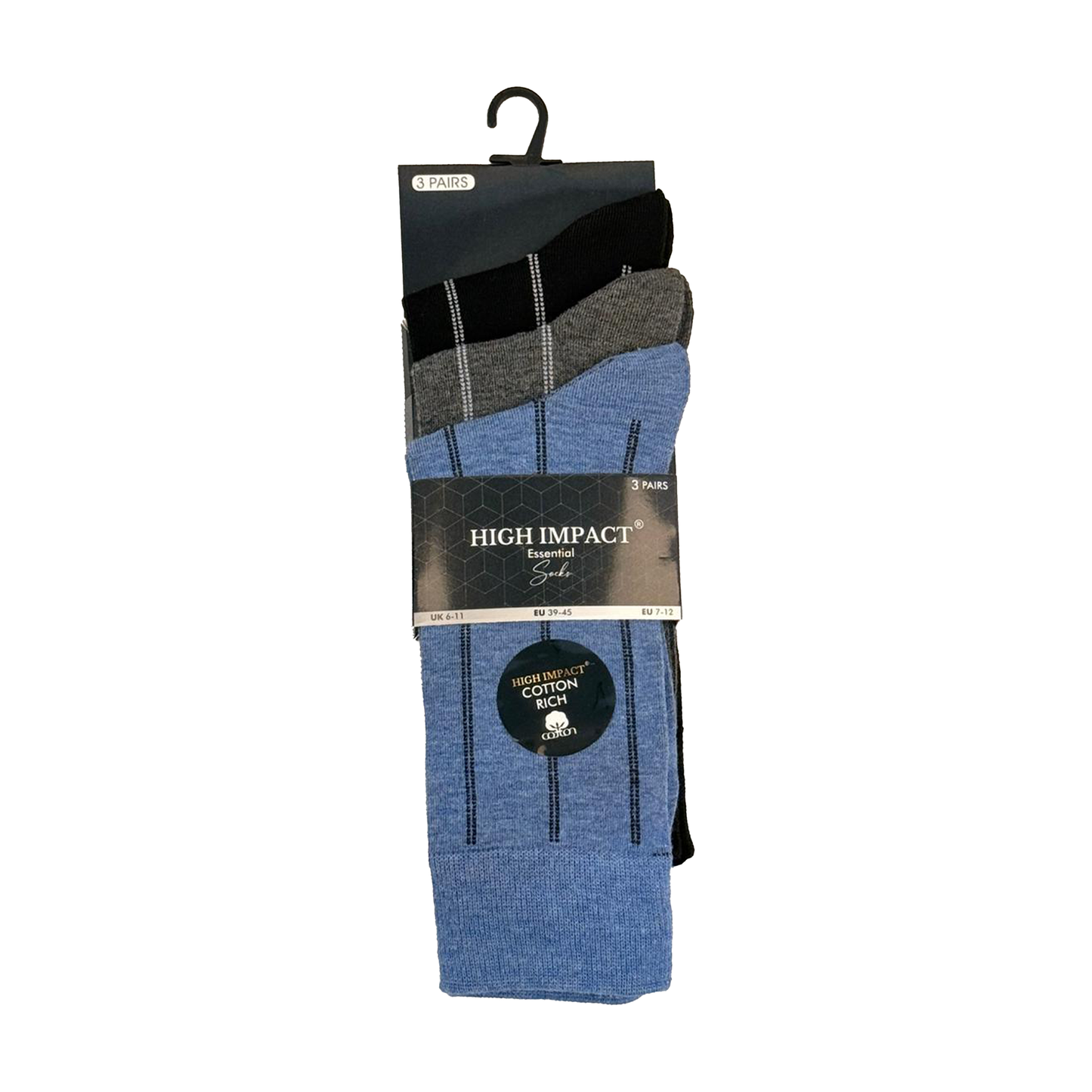 Mens Dress Socks - Pinstripe Pattern (12 Pairs)