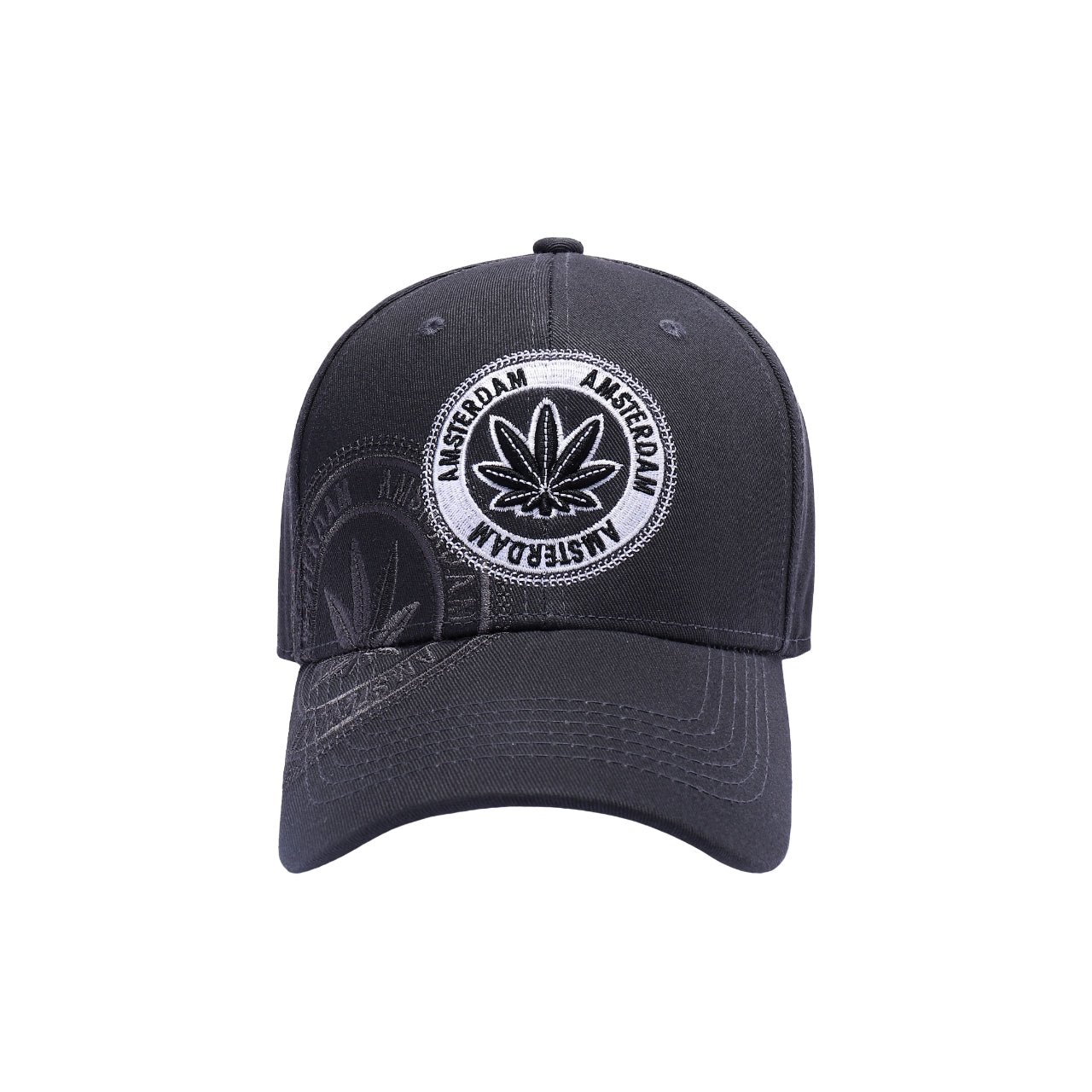 Amsterdam Ganja Leaf Embroidered Baseball Caps