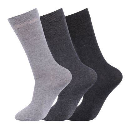 Mens Non Elastic Diabetic Socks - Plain Greys (12 Pairs)