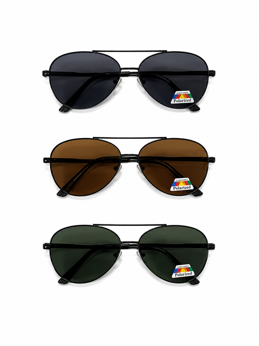 Polarized Aviator Sunglasses - MSG-23 (12 Units)