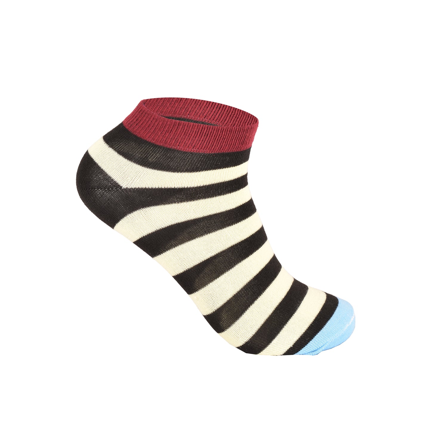 Mens Trainer Socks - Mixed Stripes Pattern (12 Pairs)