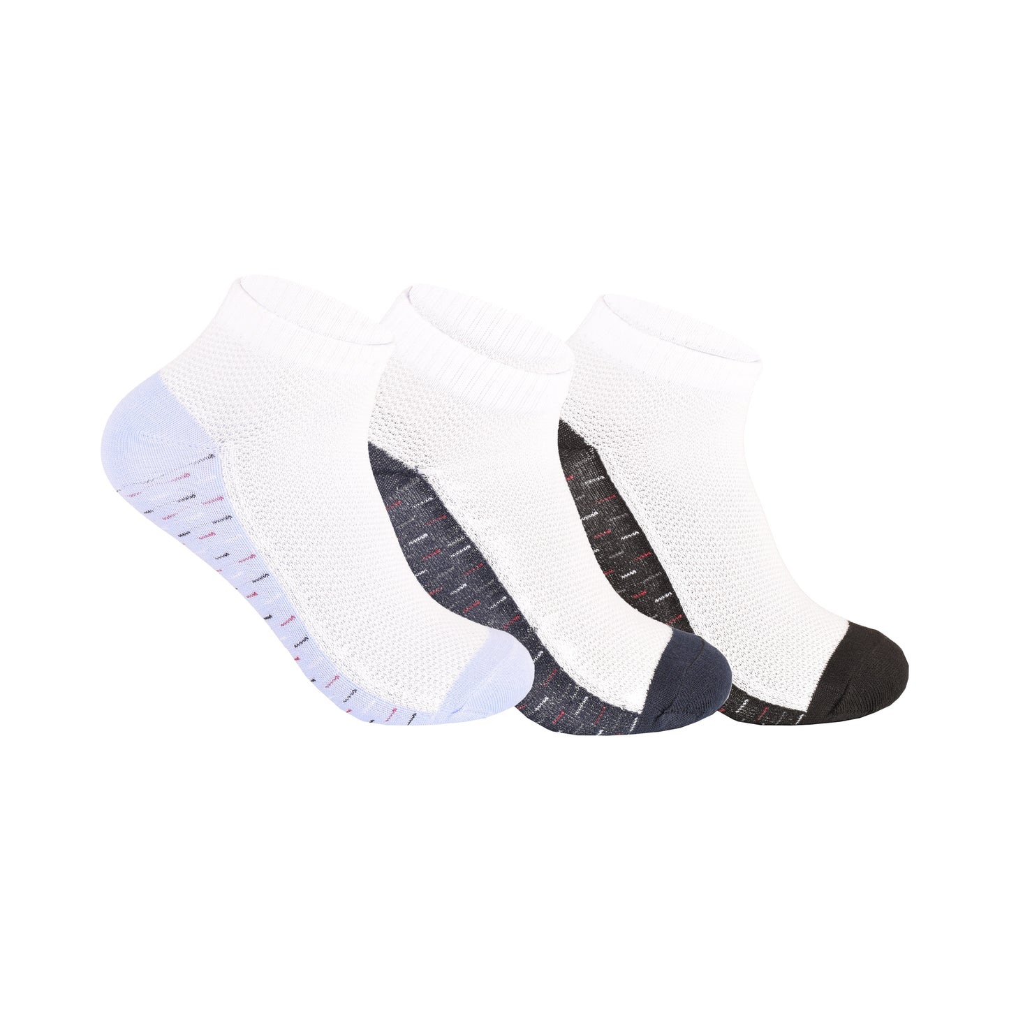 Mens Trainer Socks - Side Panel Dash Pattern (12 Pairs)