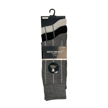 Mens Dress Socks - Pinstripe Pattern (12 Pairs)