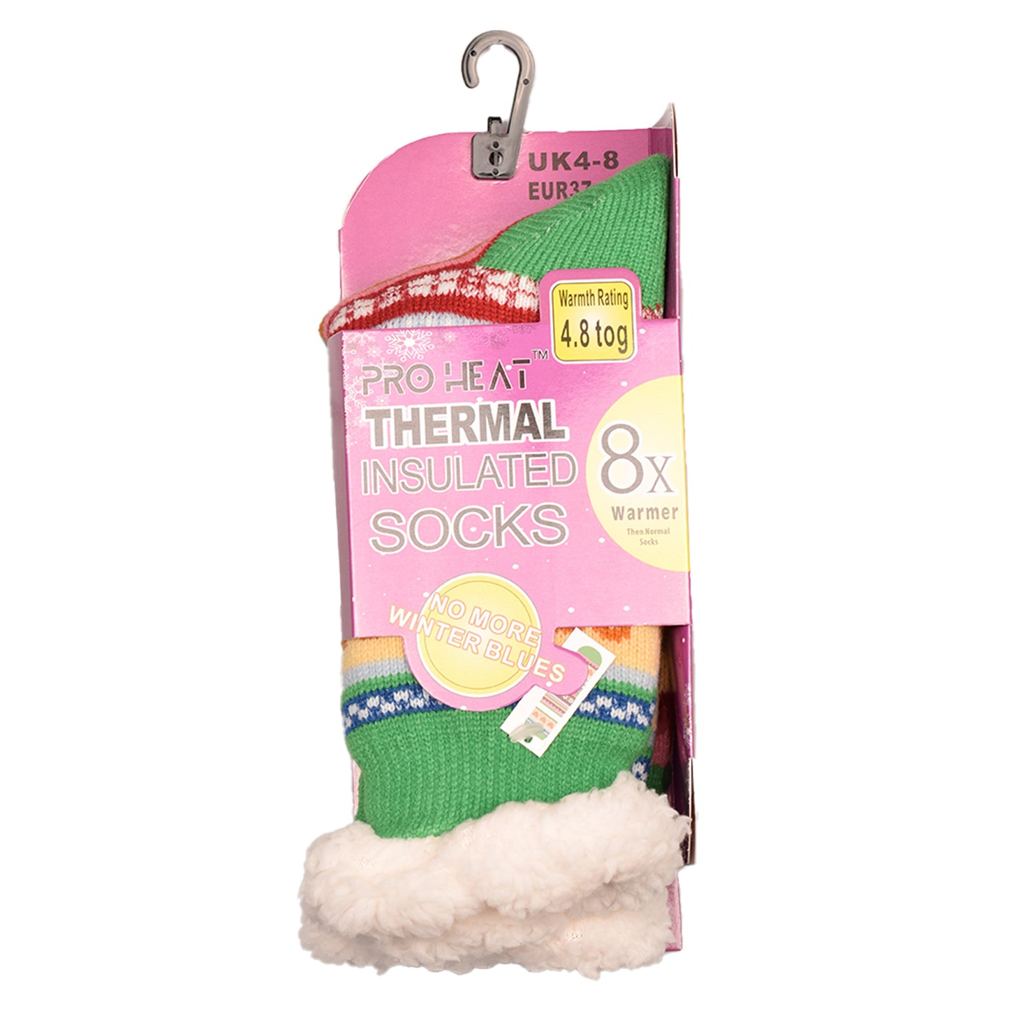 Ladies 4.8 TOG Cosy Slipper Socks - Festive Good Vibes