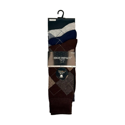Mens Dress Socks - Diamond Pattern (12 Pairs)