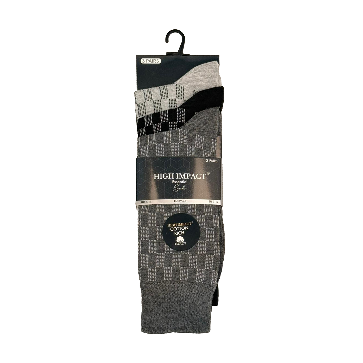 Mens Dress Socks - Checkered Pattern (12 Pairs)