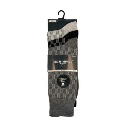 Mens Dress Socks - Checkered Pattern (12 Pairs)