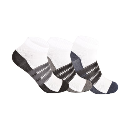 Mens Trainer Socks - Multi Stripe Pattern (12 Pairs)