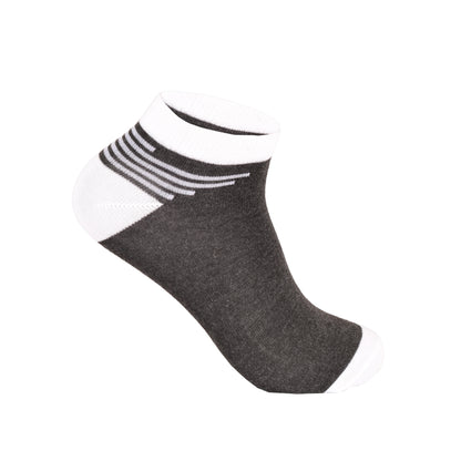 Mens Trainer Socks - Contrast Triple Stripe (12 Pairs)