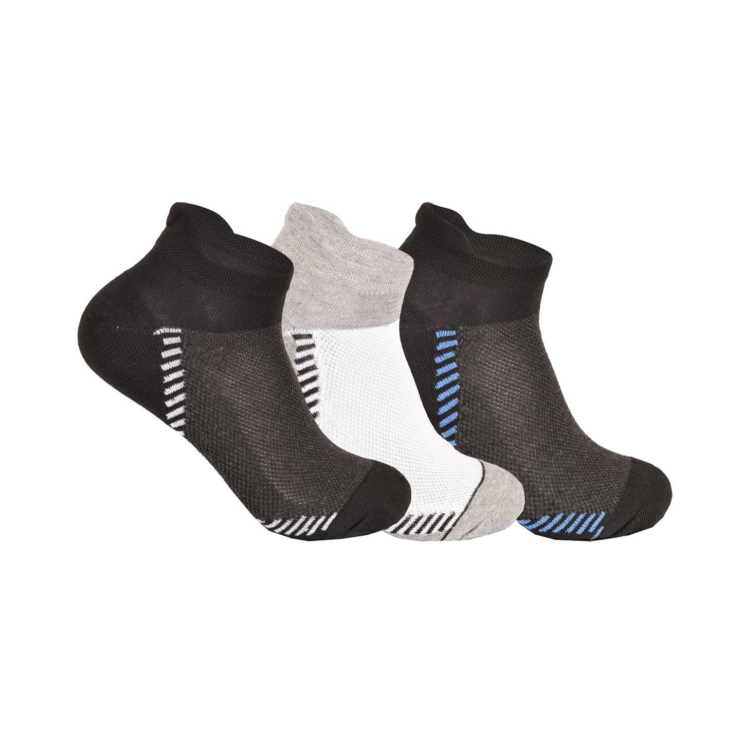Mens Cushioned Trainer Socks - Chevron Stripe (12 Pairs)