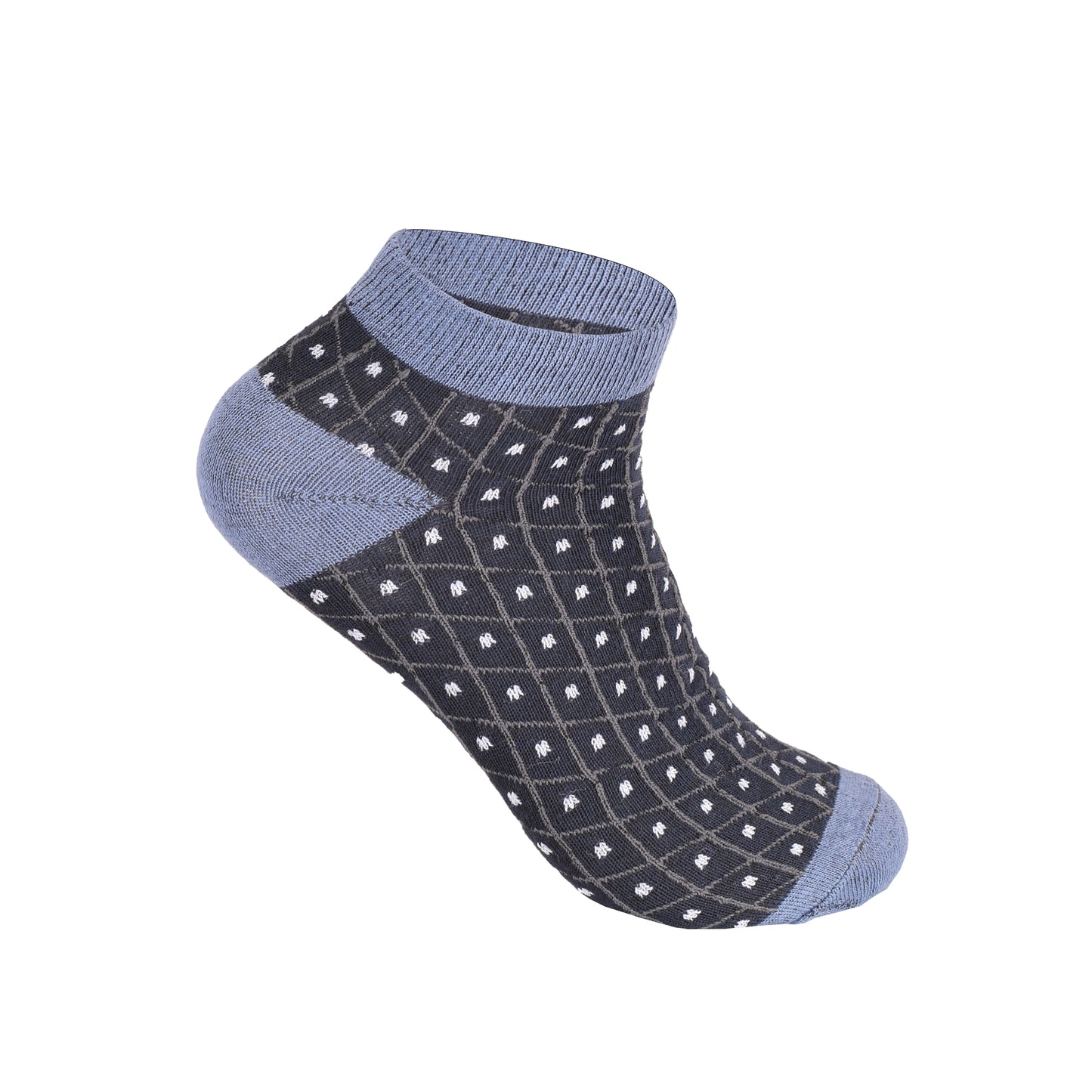 Mens Trainer Socks - Mixed Geometric Pattern (12 Pairs)