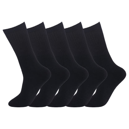 Mens 5 Pair Pair Sport Socks - Plain Black (30 Pairs)
