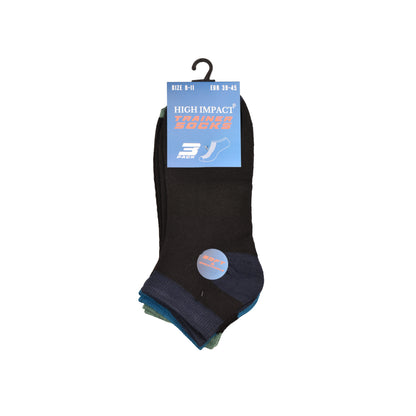 Mens Trainer Socks - Assorted Heel (12 Pairs)