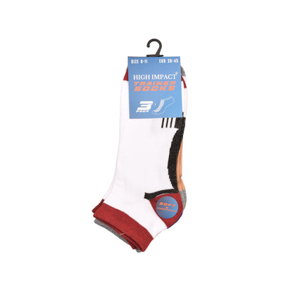 Mens Trainer Socks - Contrast Panel Assorted (12 Pairs)