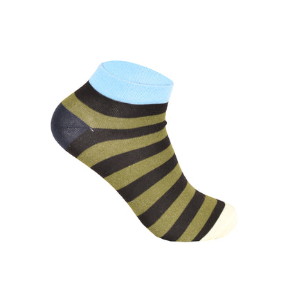 Mens Trainer Socks - Mixed Stripes Pattern (12 Pairs)