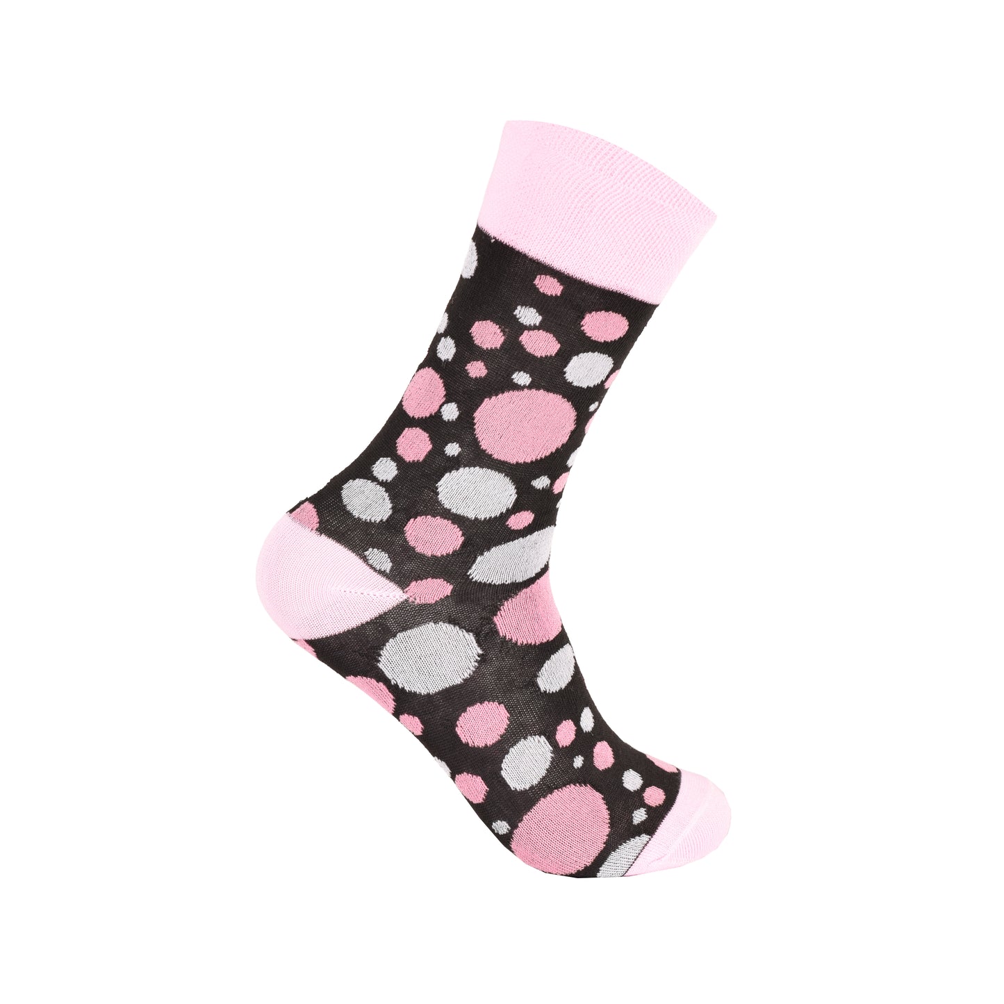 Ladies Non Elastic Diabetic Socks - Hearts/Polka Dot Pattern (12 Pairs)