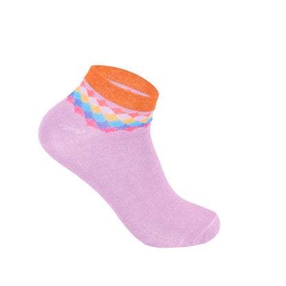 Mens Trainer Socks - Assorted Diamond Pattern (12 Pairs)