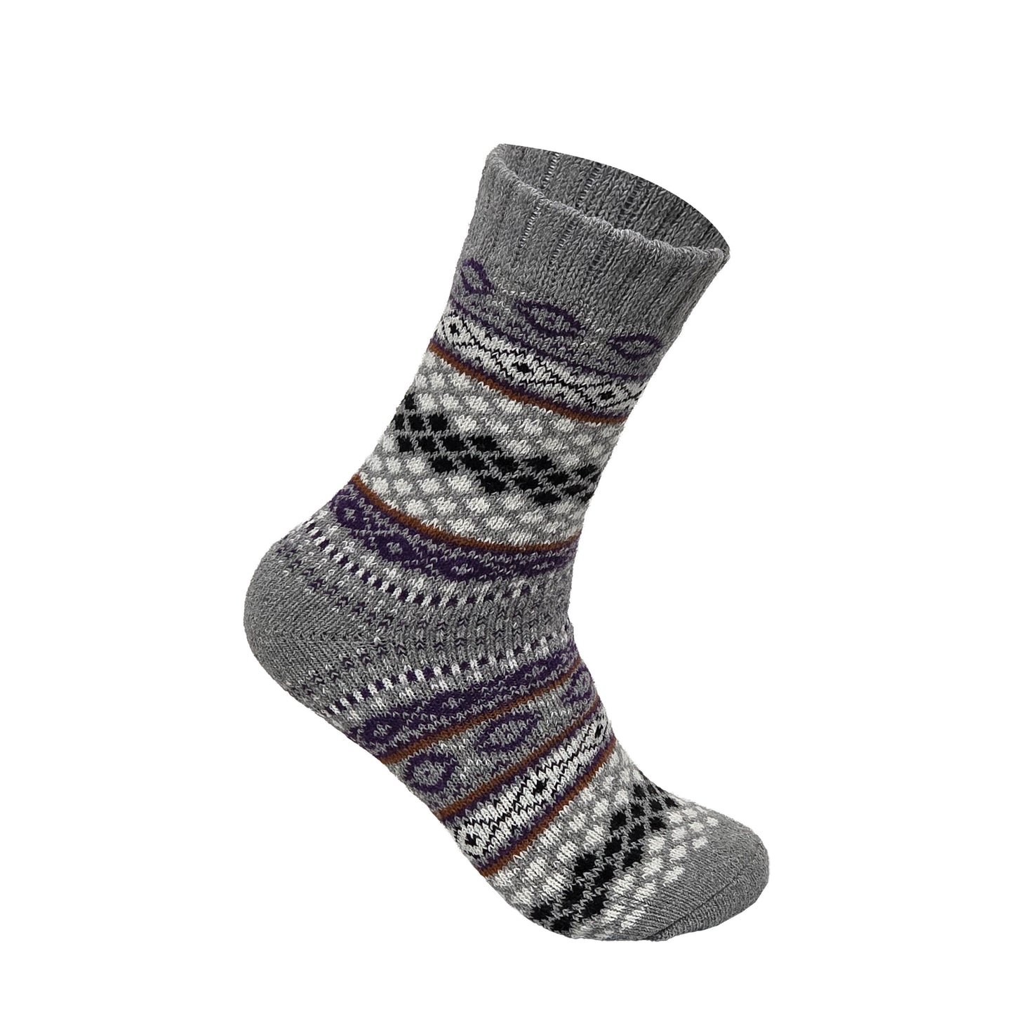 Mens Merino Lambs Wool Socks - Nordic Knit (12 Pairs)