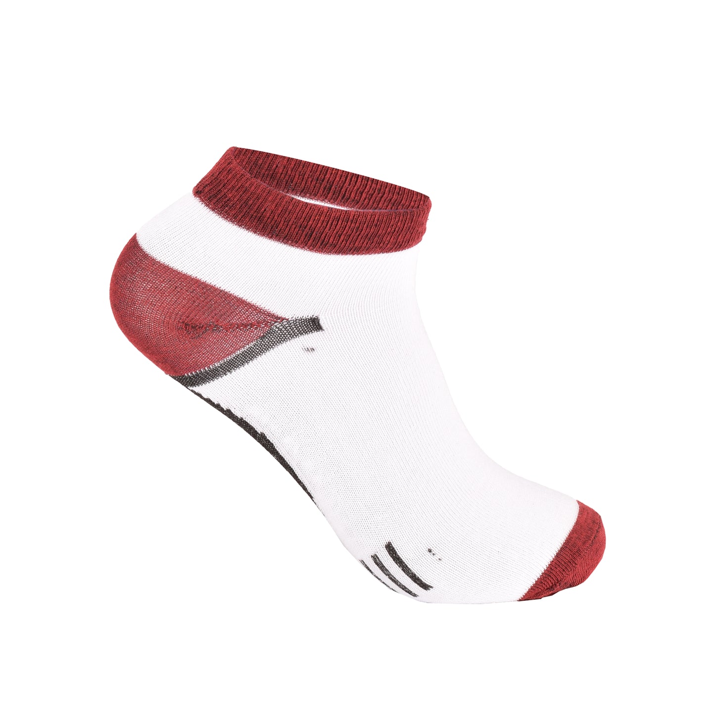 Mens Trainer Socks - Curved Colour Block Pattern (12 Pairs)