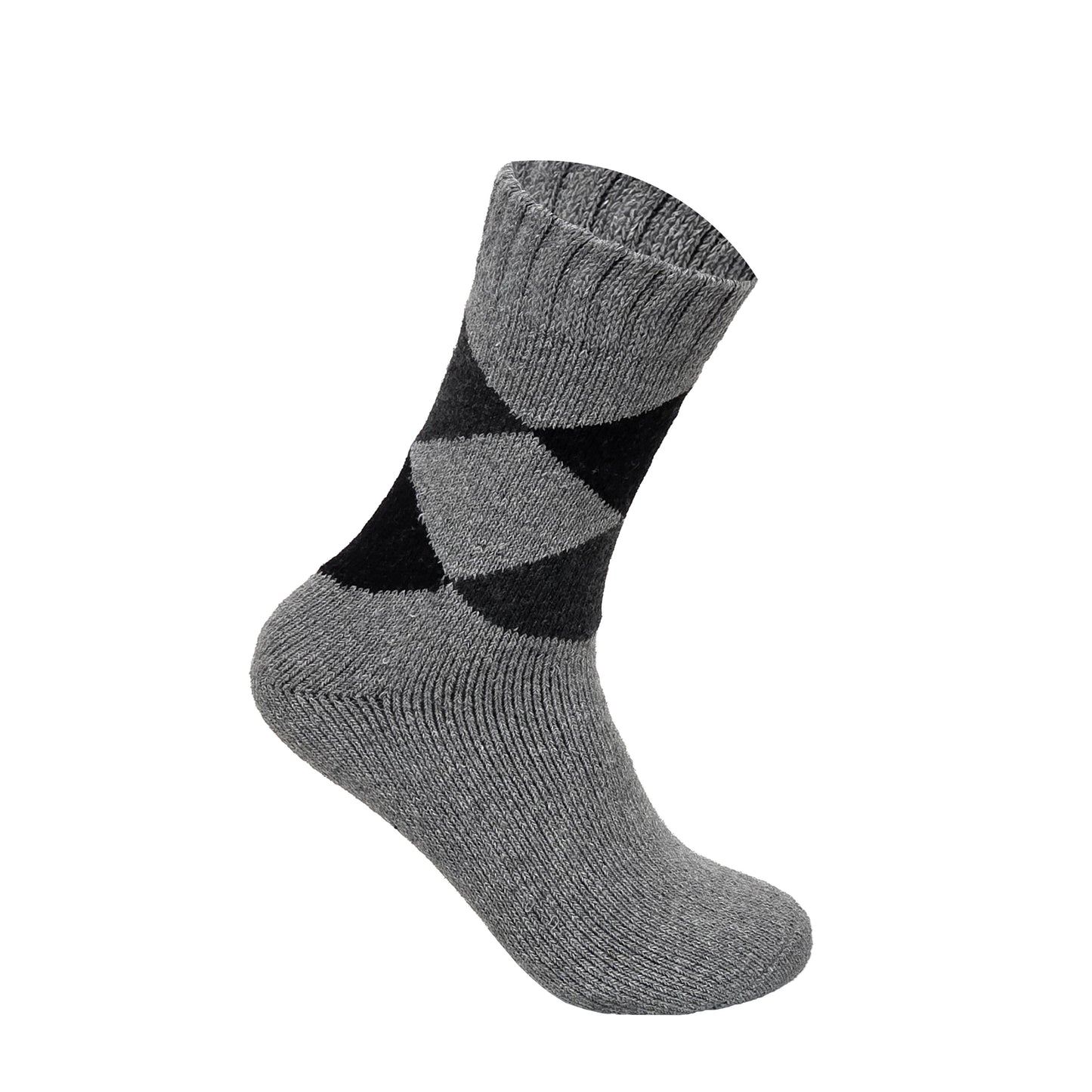 Mens Merino Lambs Wool Socks - Diamond (12 Pairs)