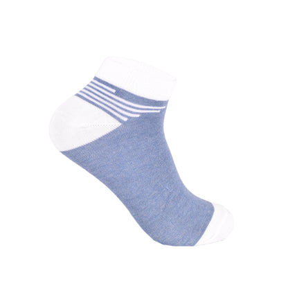 Mens Trainer Socks - Contrast Triple Stripe (12 Pairs)