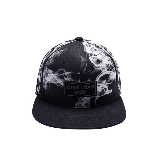 Smoke Print Snapback – Good Vibes Only Patch