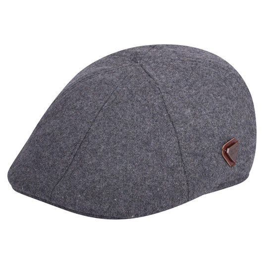 Royal Stallion Duckbill 6 Panel Flat Cap - Dark Grey