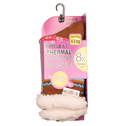 Ladies 4.8 TOG Cosy Slipper Socks - Festive Good Vibes