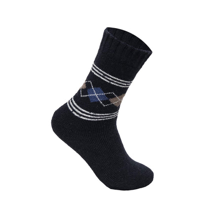 Mens Merino Lambs Wool Socks - Argyle (12 Pairs)