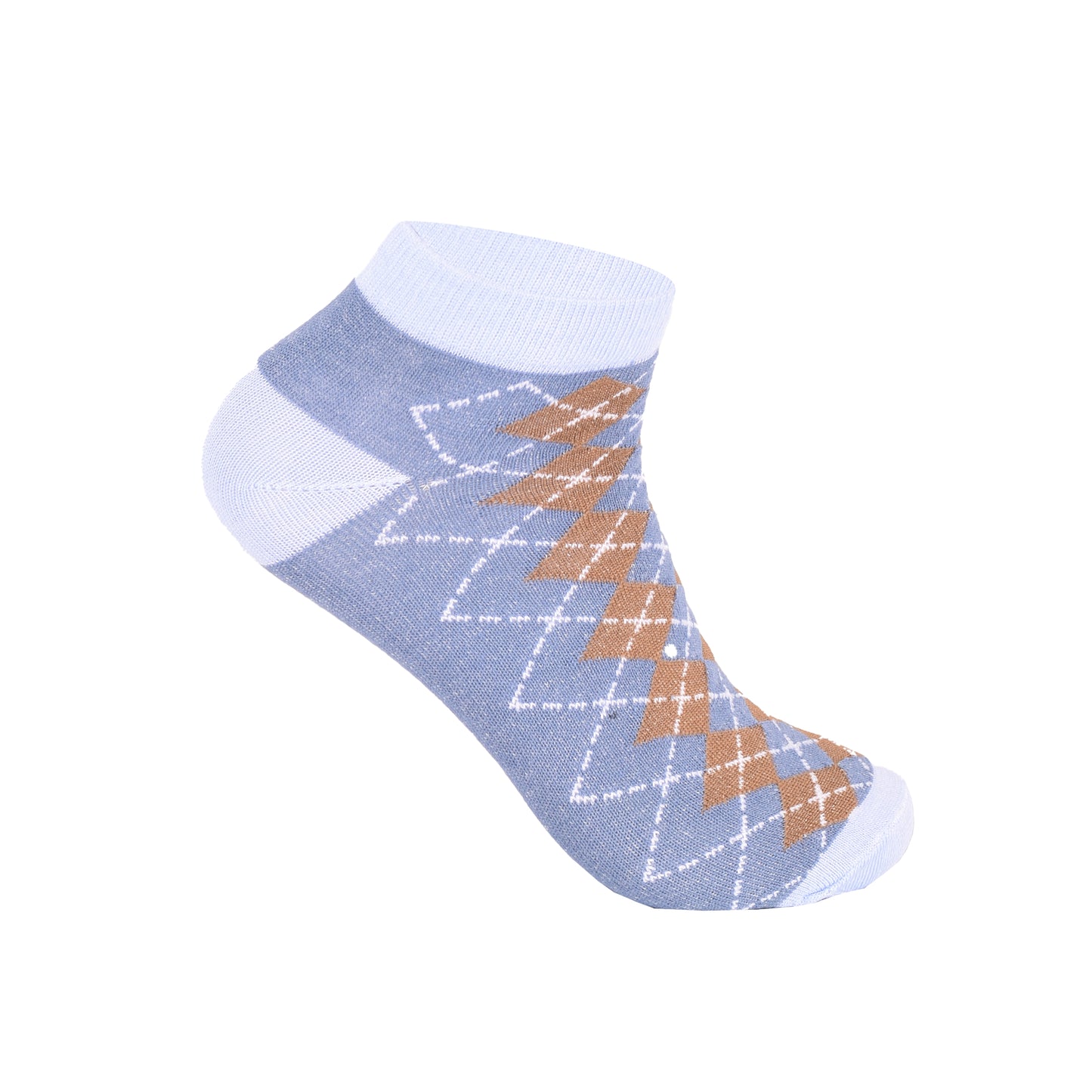 Mens Trainer Socks - Mixed Geometric Pattern (12 Pairs)
