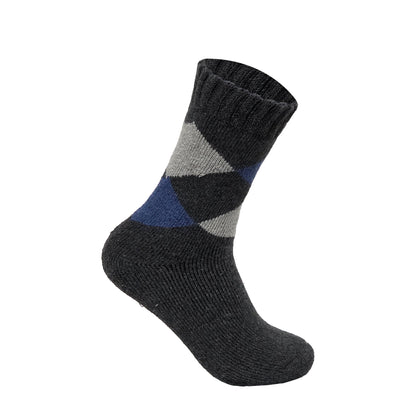 Mens Merino Lambs Wool Socks - Diamond (12 Pairs)
