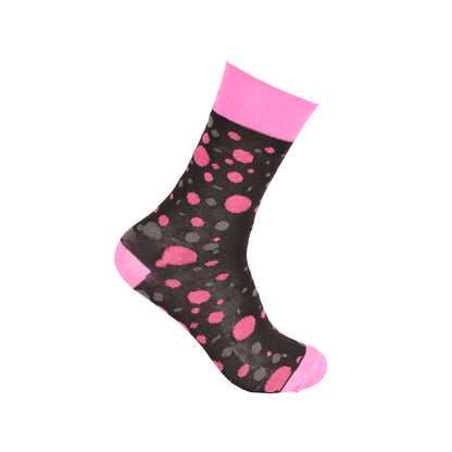 Ladies Non Elastic Diabetic Socks - Hearts/Polka Dot Pattern (12 Pairs)