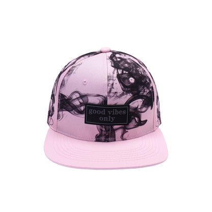 Smoke Print Snapback – Good Vibes Only Patch