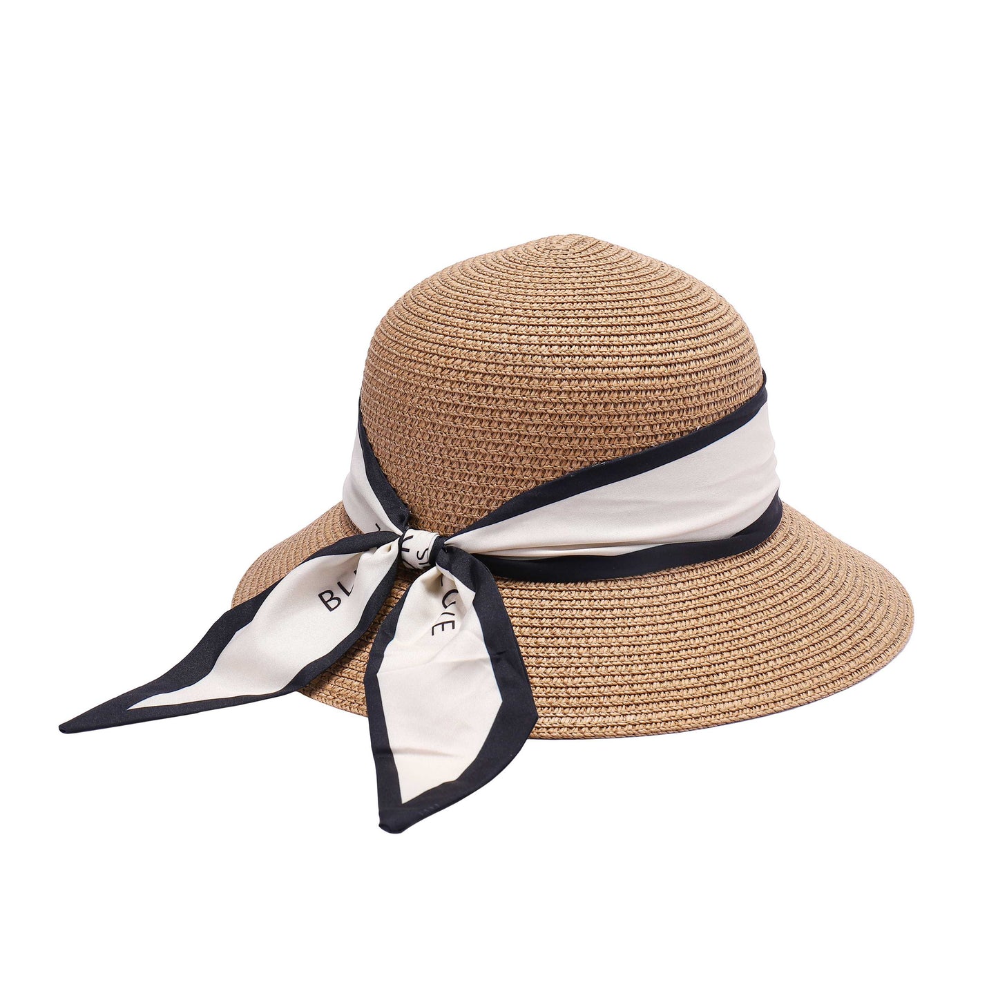 Ladies Classic Sun Hat with Black Trim Bow