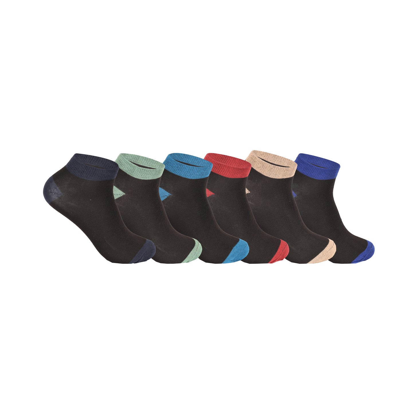 Mens Trainer Socks - Assorted Heel (12 Pairs)