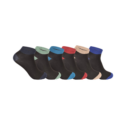Mens Trainer Socks - Assorted Heel (12 Pairs)